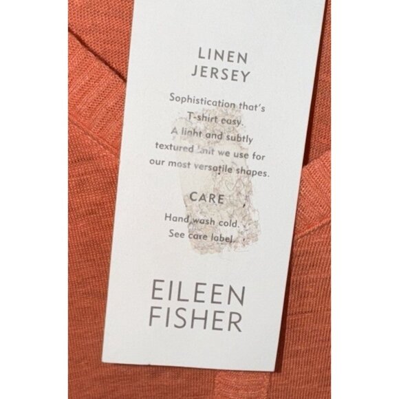 NWT EILEEN FISHER Women’s Orange Linen Jersey Slouchy Tunic Top Large $138.00 - Picture 4 of 8